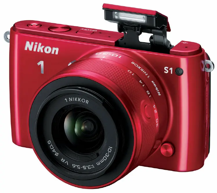 1 J1 Systeemcamera + NIKKOR 10-30mm f/3.5-5.6 VR Lens - Rood