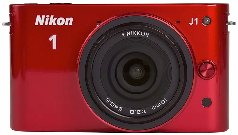 1 J1 Systeemcamera + NIKKOR 10mm f/2.8 Lens - Rood (In doos)