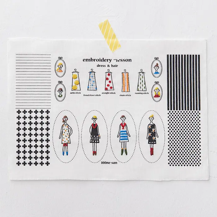 ‘100 Neesan’ Charm Embroidery Kit - LECIEN COSMO