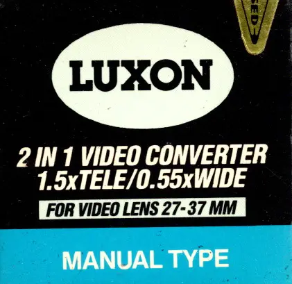 2 in 1 Video Converter 1.5x Tele / 0.55x Wide voor Lens 27-37 mm Manual Type (Nieuw)