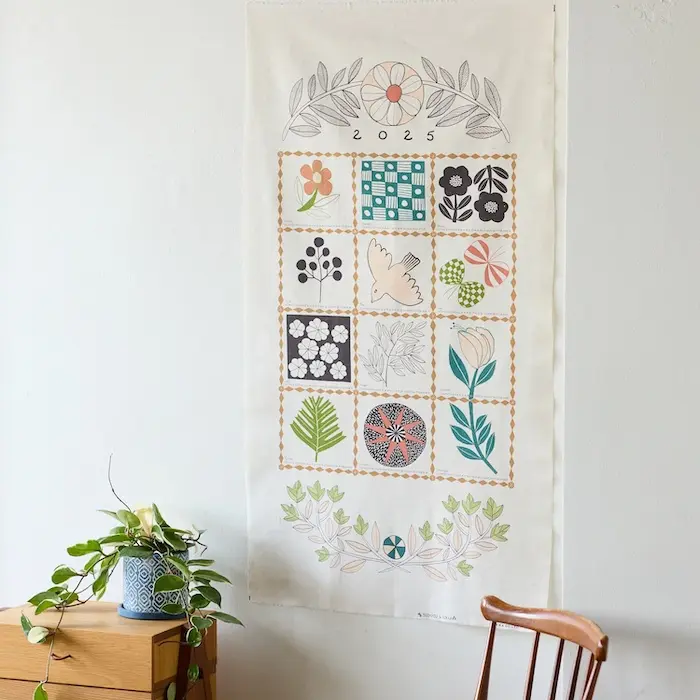2025 Calendar Fabric - Bookhou  x Kokka - COUPON