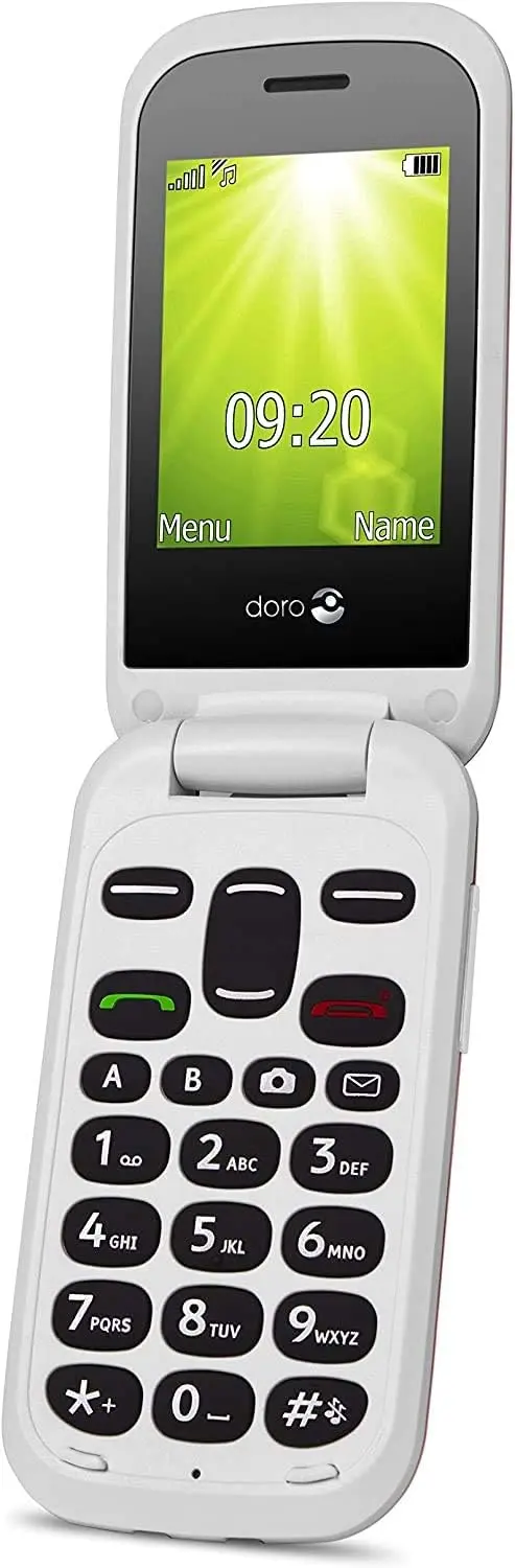 2404 Klaptelefoon met Groot Toetsenbord en Dual SIM - Rood