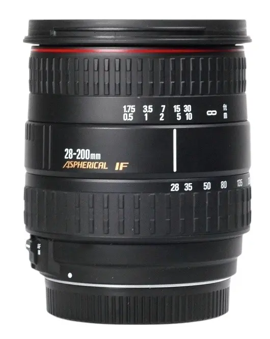 28–200mm F/3.5–5.6 Aspherical Macro IF Lens voor Sigma SA