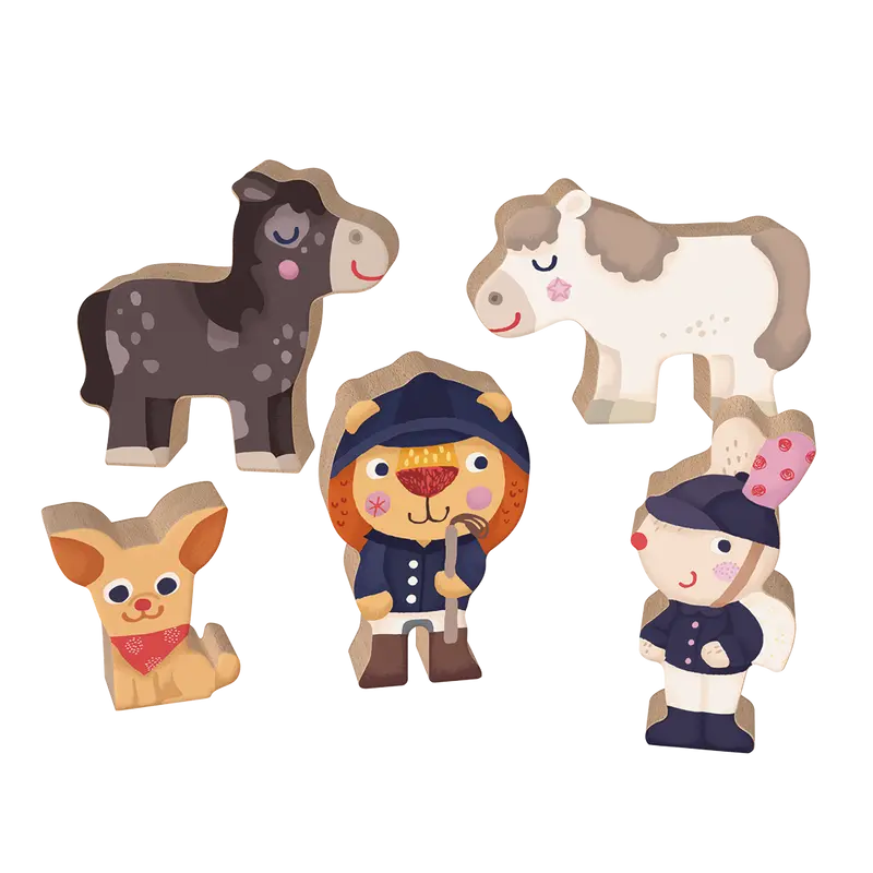 5 Mini Buddies "Pferdestall"