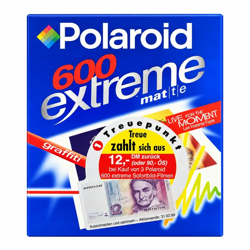 600 Extreme Matte Instant Film (10 foto's) - Expired 1999 (Nieuw)