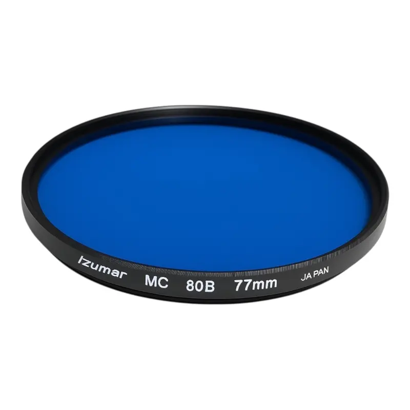 77 mm 80B Kleurconversiefilter - Koeling van Kunstlicht naar Daglicht (Nieuw)