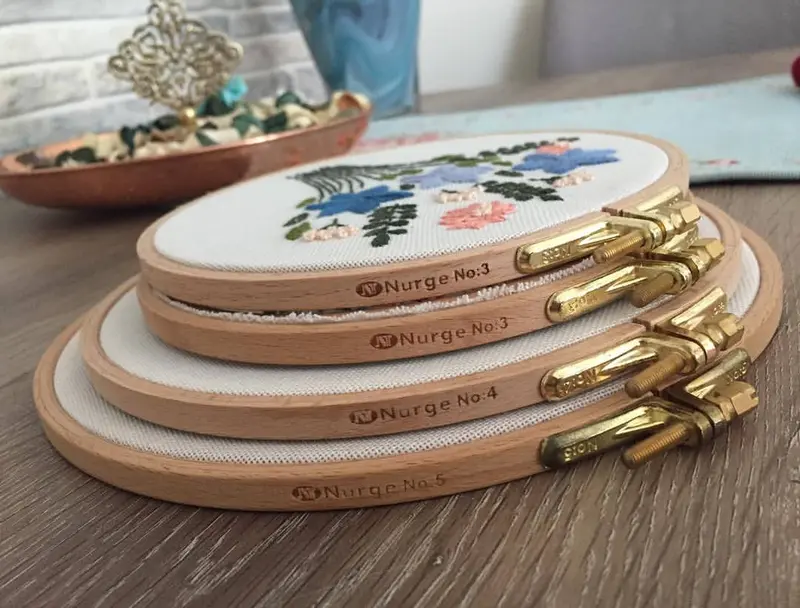 8mm Screwed Beech Embroidery Hoop - Nurge