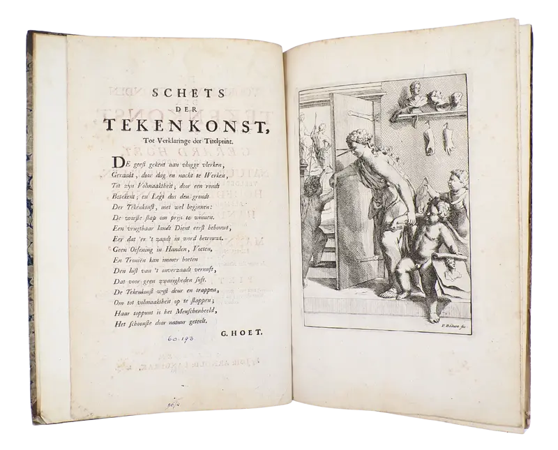 A rare Dutch drawing manual with 111 etched studies of the human figure