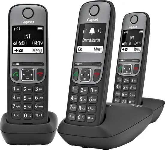 A705 Trio - DECT Draadloze Telefoon - 3 Handsets Zwart (Nieuw)