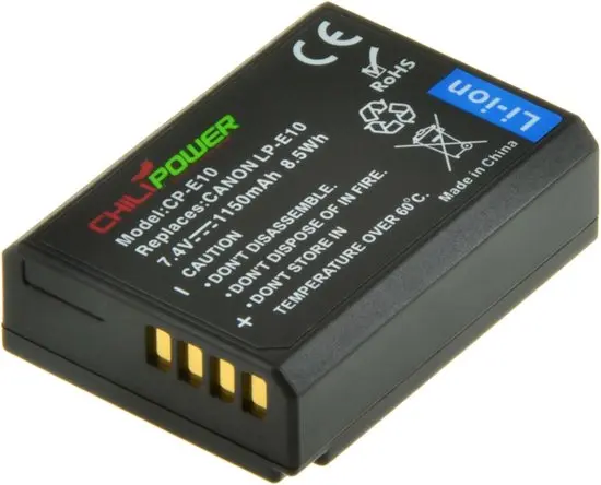 Accu voor Canon LP-E10 - EOS Rebel T3 / T5 / T6 / T7-serie