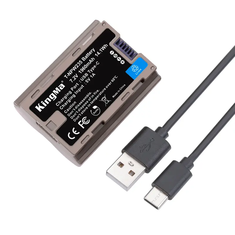 Accu voor Fujifilm NP-W235 - 1960mAh met USB-C Poort (Nieuw)
