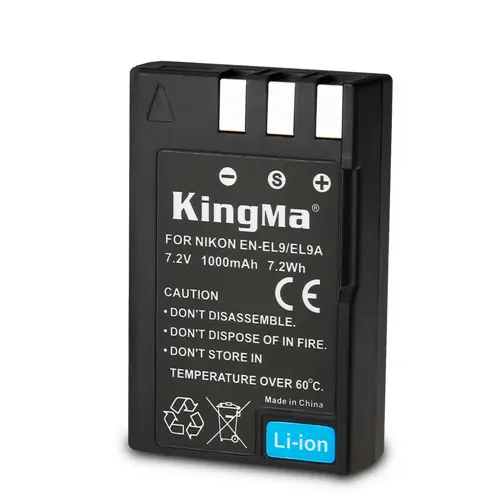 Accu voor Nikon EN-EL9 - 1000mAh (Nieuw)