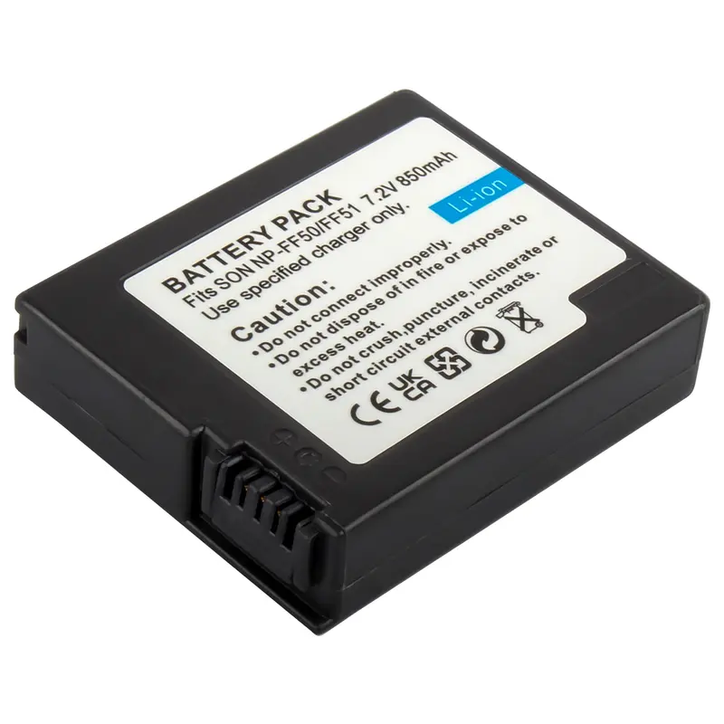 Accu voor Sony NP-FF50 / NP-FF51 (Handycam DCR-IP / DCR-PC) - 850mAh (Nieuw)