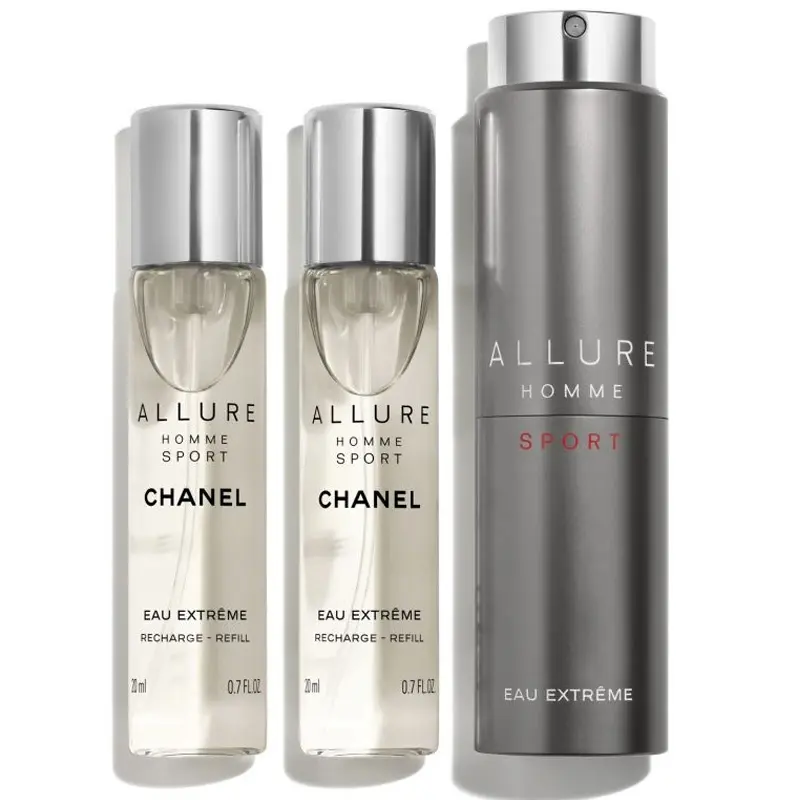 Allure Homme Sport Eau Extrême Navulbare Twist and Spray Eau de Parfum 3 x 20 ml (Nieuw)
