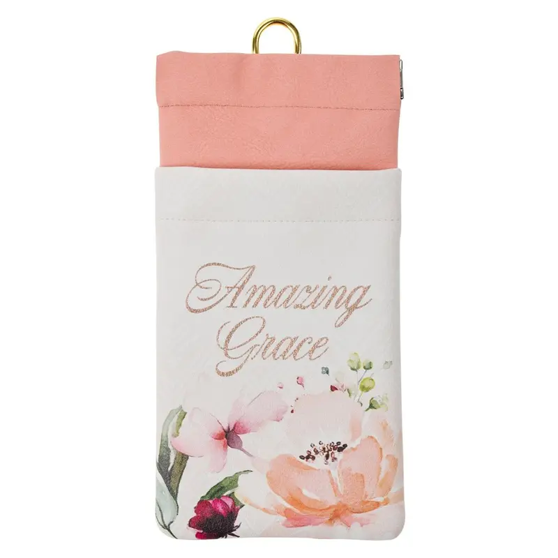 Amazing Grace Eyeglass Case Coral