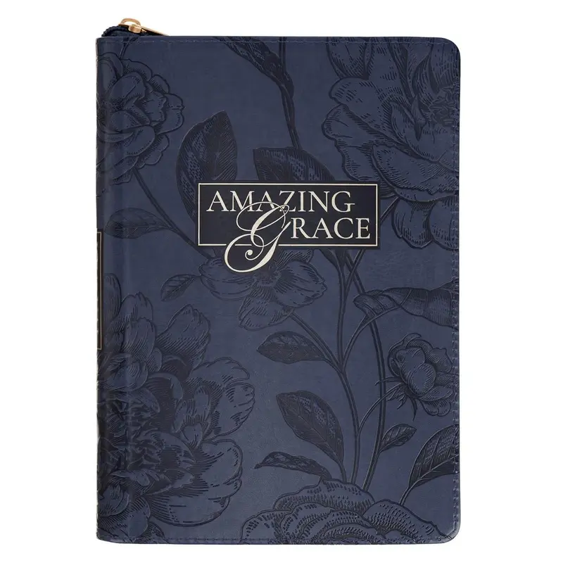 Amazing Grace Journal Classic Zip Navy