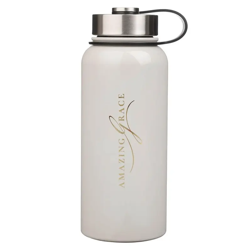 Amazing Grace Water Bottle SS White