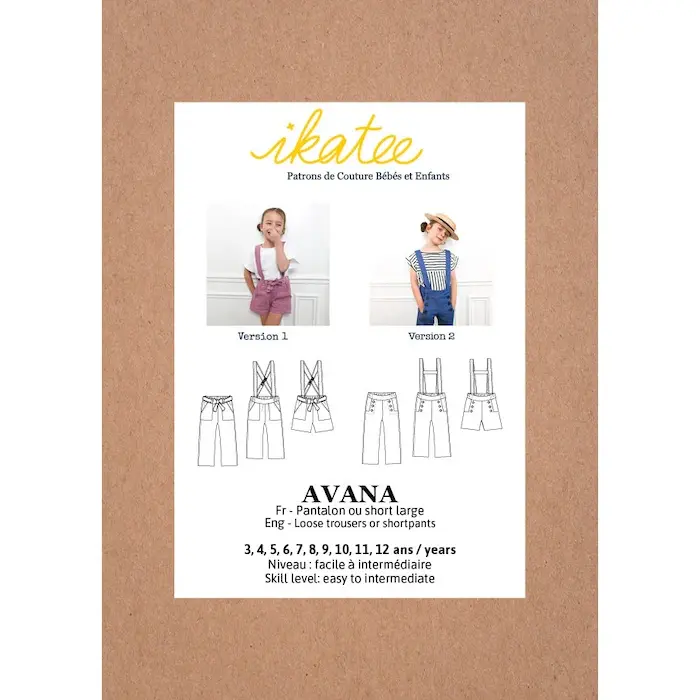 Avana Pants or Shorts size 3-12yrs - Ikatee