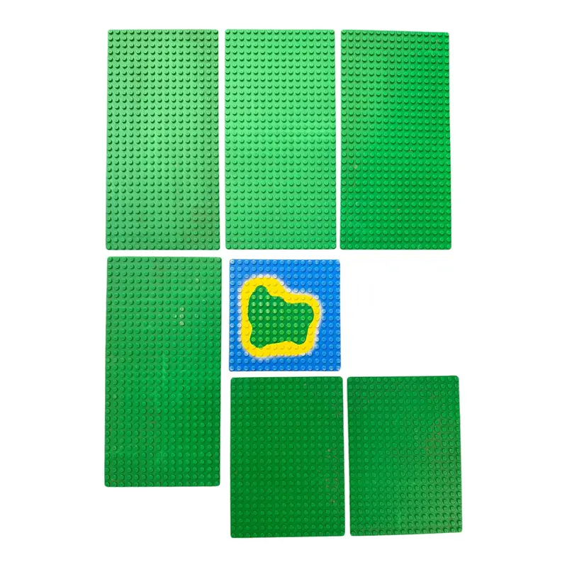 Basisplaten Set Groen met Water/Eiland Plaat (7 Platen)
