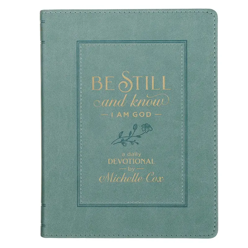 Be Still and Know Faux Leather Teal Devotional