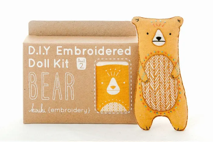 Bear Embroidery Kit - Kiriki Press