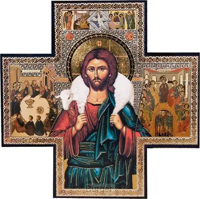Bel-Art - Ikoon Kruis Goede Herder 15 x 15