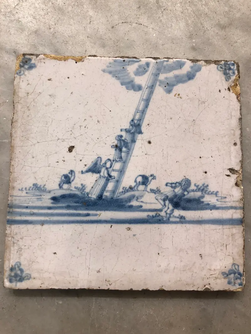 Bibical Delft handpainted dutch with angels
