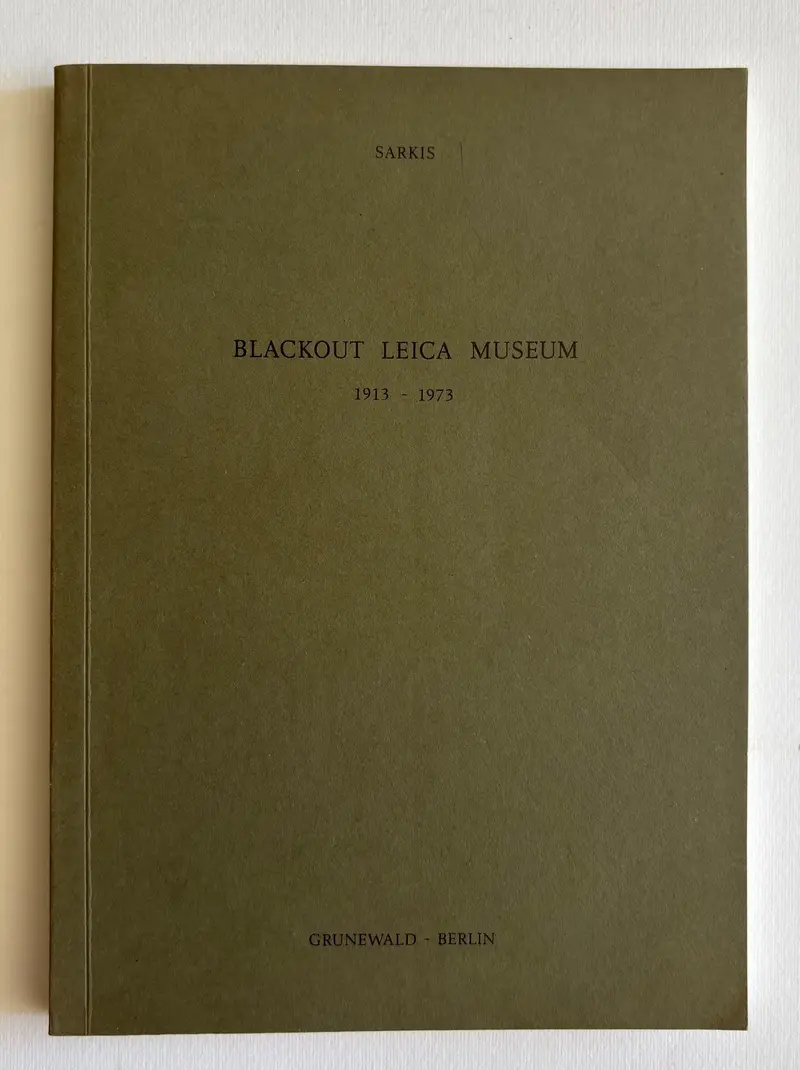 Blackout Leica Museum 1913 – 1973. Sarkis. Grunewald – Berlin.