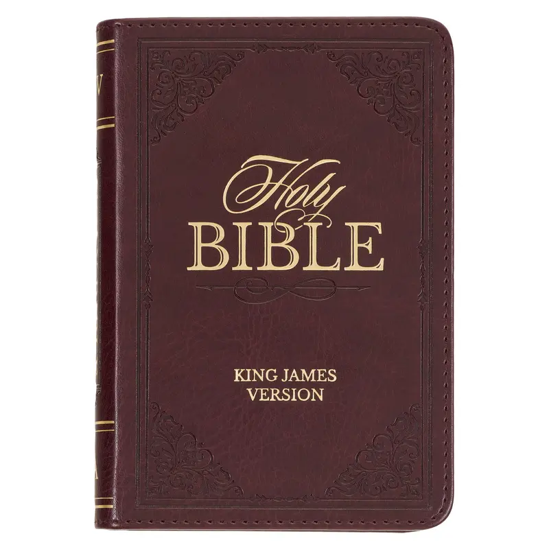 Burgundy Faux Leather Pocket Bile