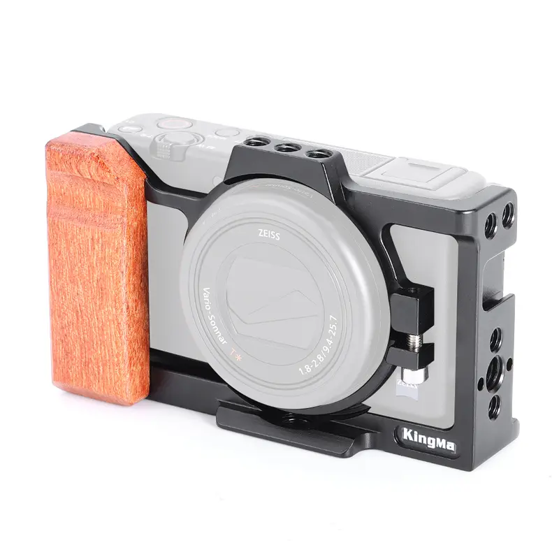 Camera Cage voor Sony ZV-1/ZV-1F (met houten handgreep) (Nieuw)