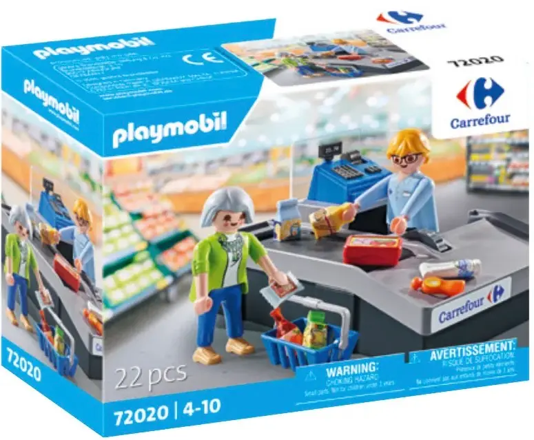 Carrefour Kassa Speelset met Geluidsscanner, Lopende Band en Kassa Lade - 72020 (Nieuw)