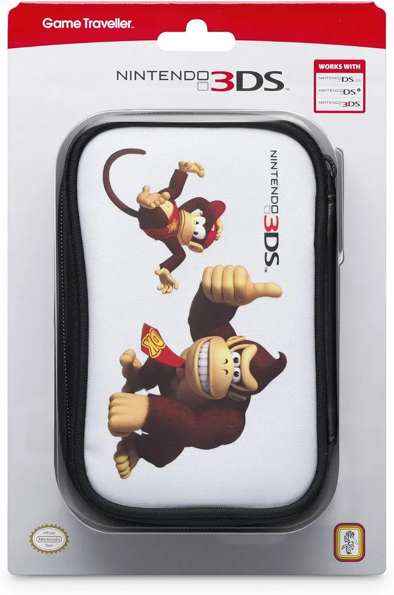 Case voor Nintendo 3DS, DSi en DS Lite - Donkey Kong/Wit (Nieuw)