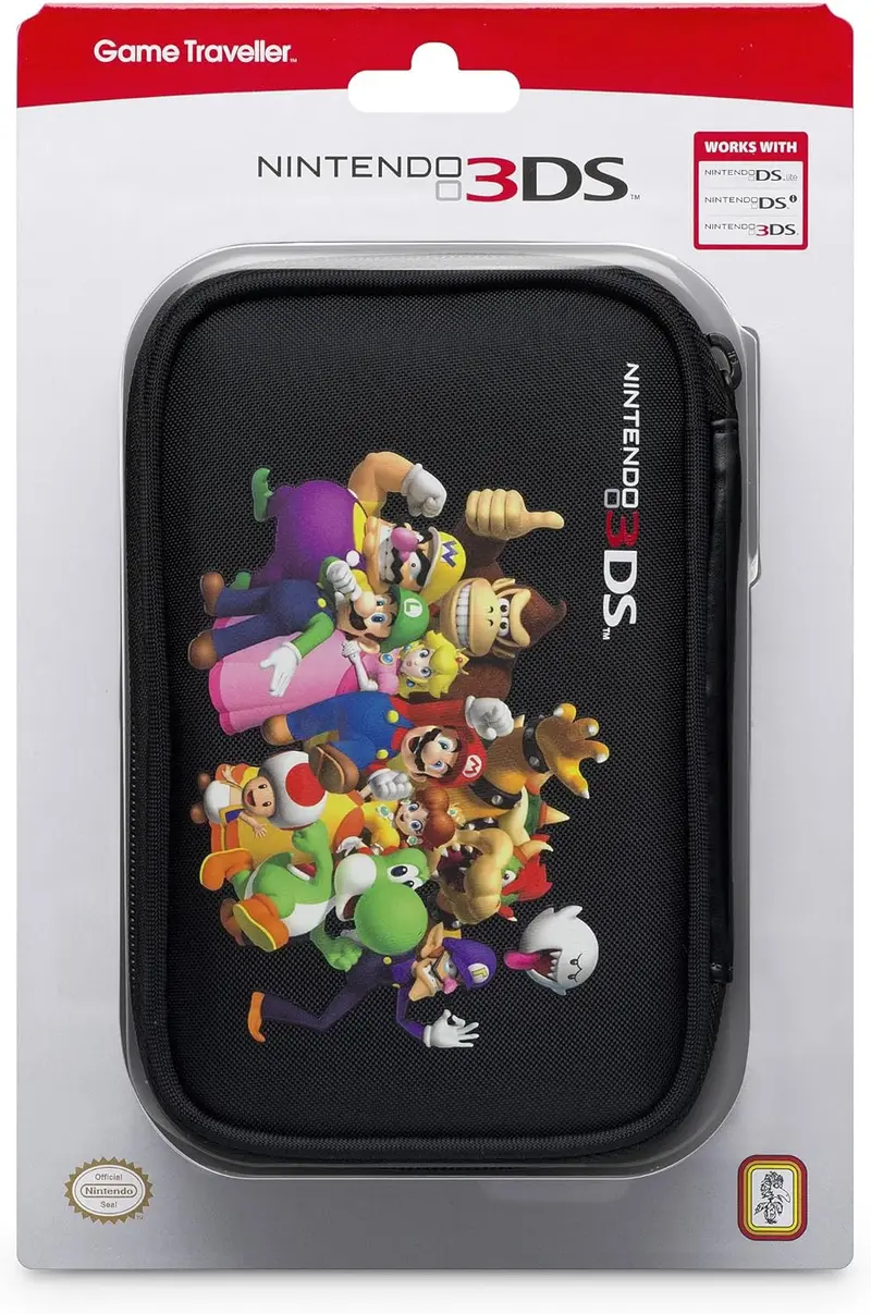 Case voor Nintendo 3DS, DSi en DS Lite - Super Mario/Zwart (Nieuw)