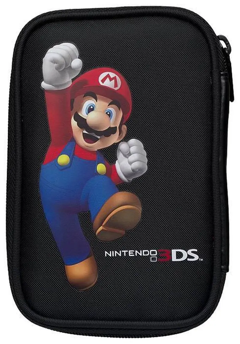 Case voor Nintendo 3DS, DSi en DS Lite - Super Mario/Zwart (Nieuw)