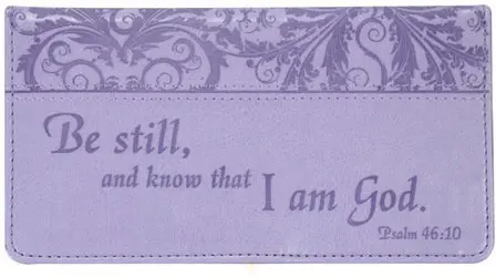 Checkbook Wallet Purple Be Still Ps. 46