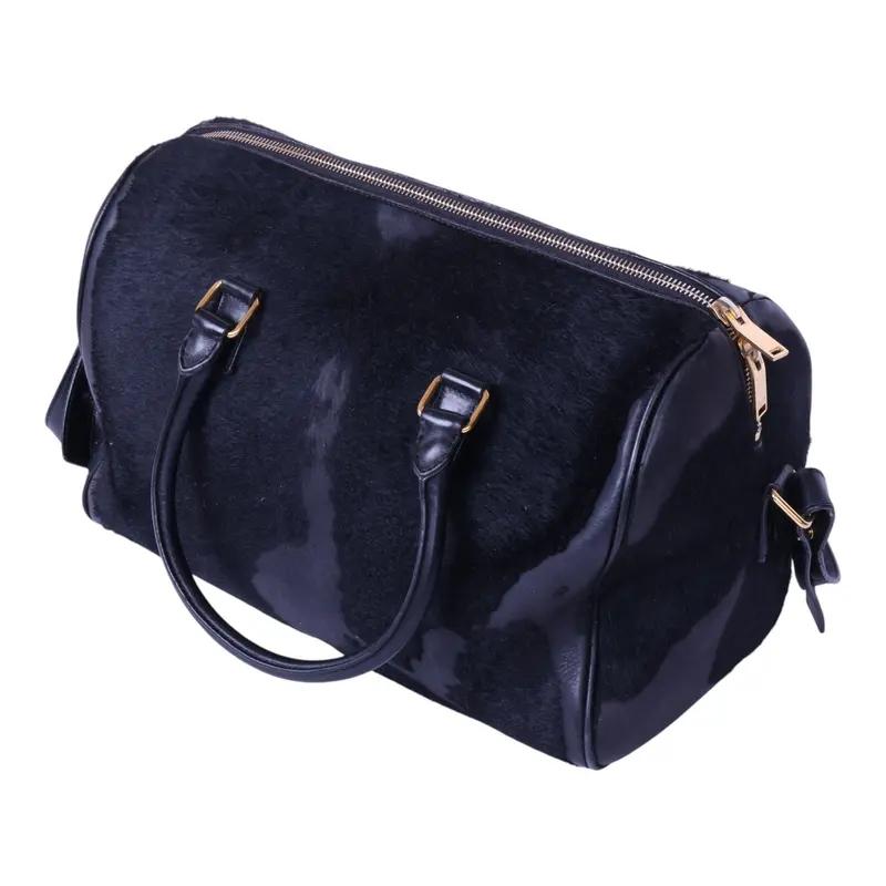 Classic Duffle 6 Zwart Haarkalf
