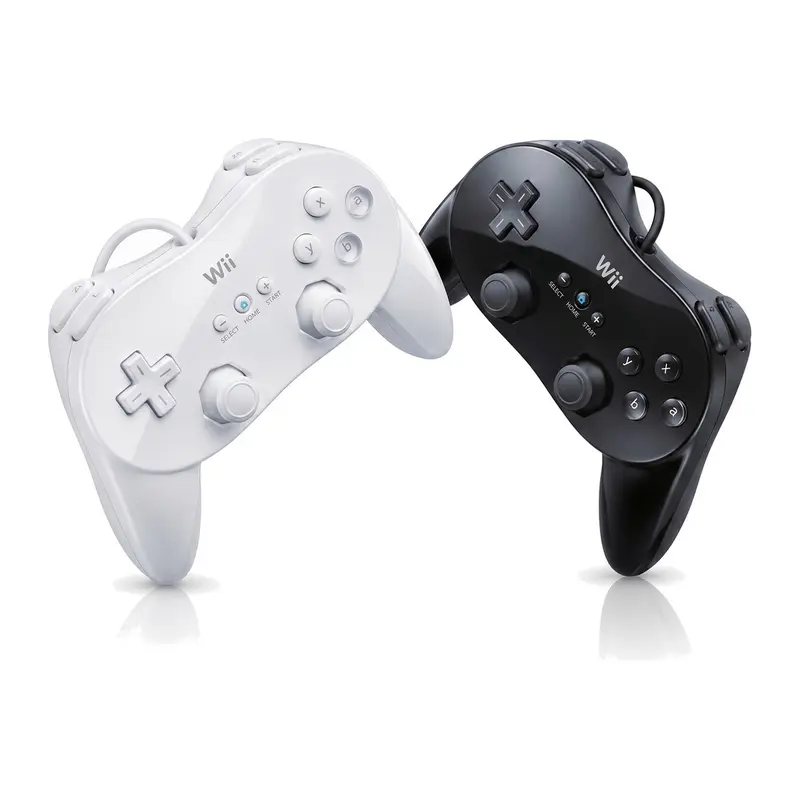 Classic Pro Controllerset voor Nintendo Wii (Wit en Zwart)
