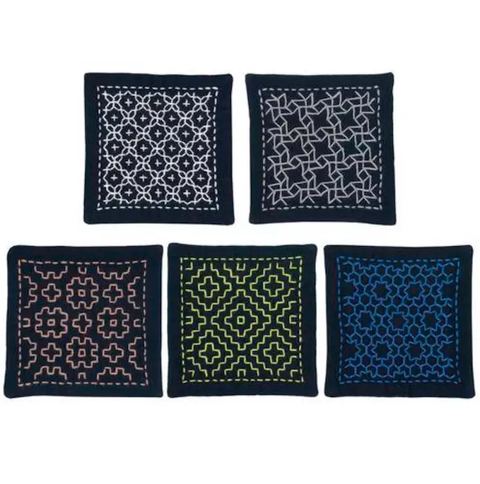 Coaster Sashiko Kit SK331 Hitomezashi - Olympus