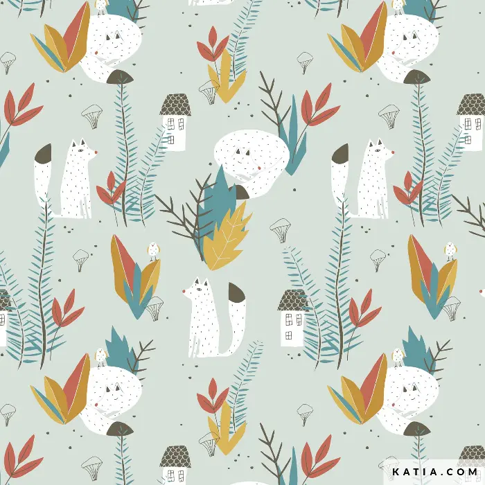Dalmata Wolf - Poplin Cotton - Katia Fabrics COUPON