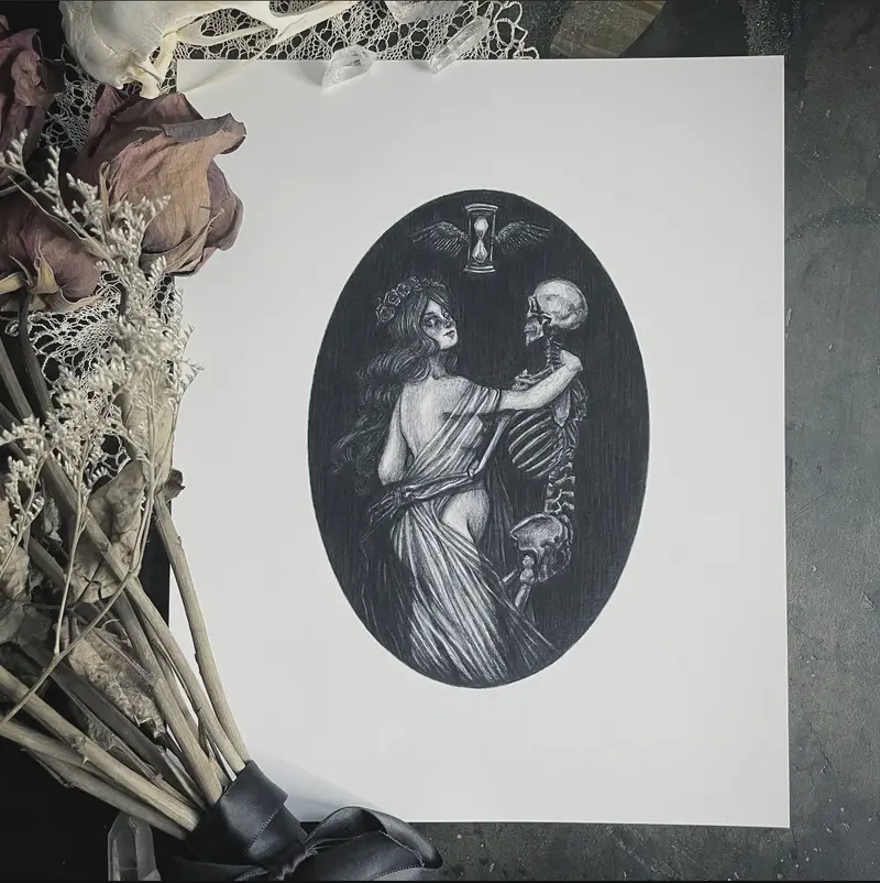 Death and the Maiden Fine Art Print by Caitlin McCarthy