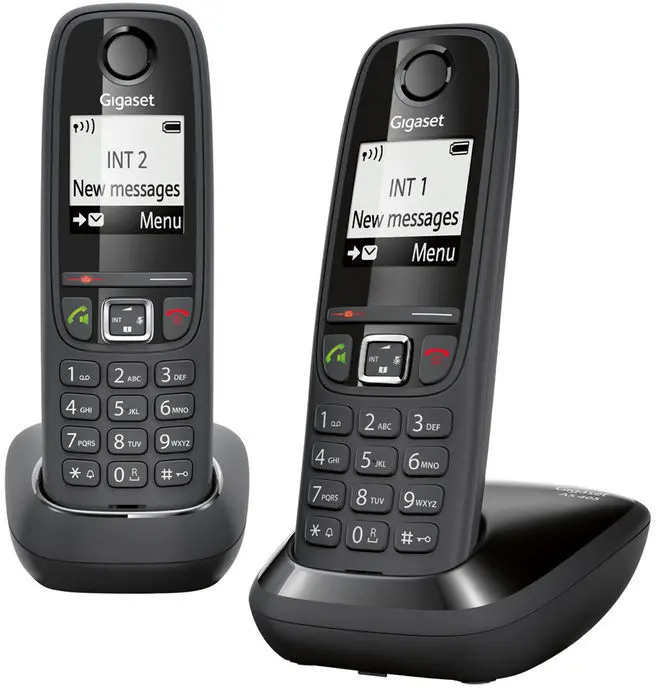 DECT Telefoonset / Draadloze Telefoonset AS405 Duo (2 Handsets, 1,8 inch Verlicht Display, Handsfree)