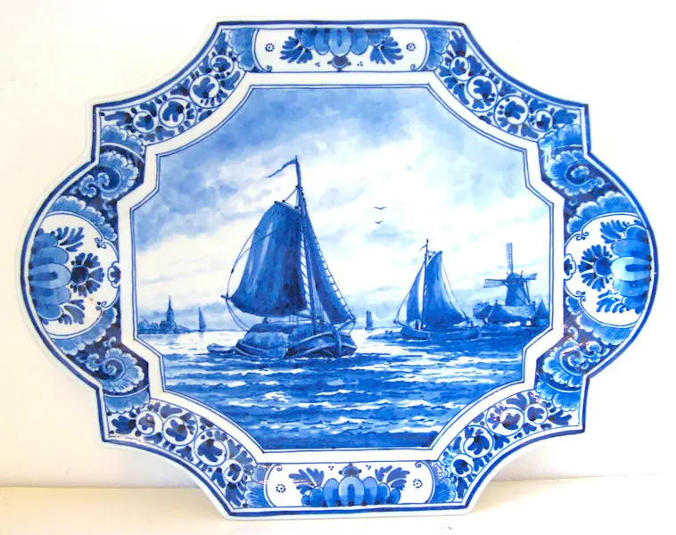 Delfts blue Plaque 1981 (11.8 x 9.1 inch/30 x 23 cm)