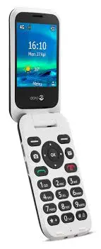Doro 6820 4G Klaptelefoon met Groot Toetsenbord - Wit