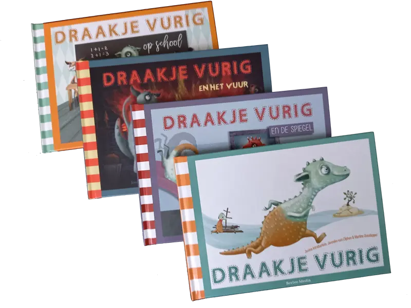 Draakje Vurig set 4 delen - Deel 1 tot en met 4