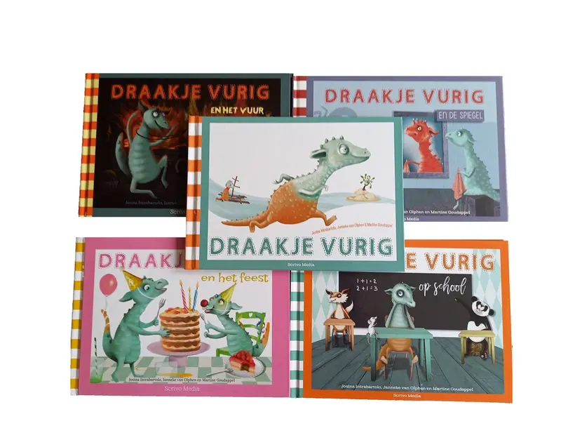 Draakje Vurig set 5 delen - deel 1 tot en met deel 5