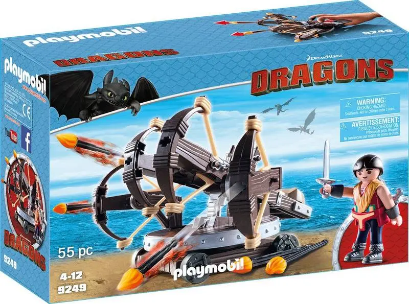 Dragons Eret met Vier-Schots Vuurballista - 9249 (Nieuw)