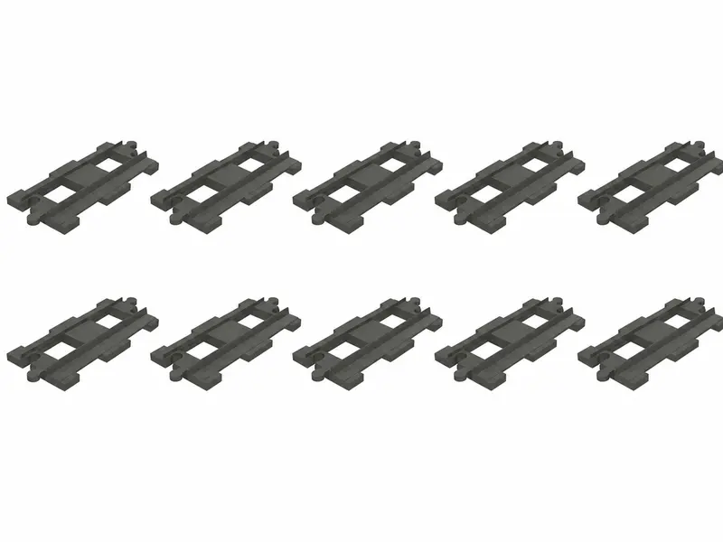 DUPLO 10x Rechte Treinsporen (Lot)