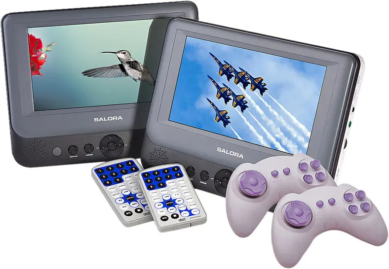 DVP7748DUO + GC Portable DVD Set met 2 Schermen en Gamecontrollers - Lichtgrijs (in doos)