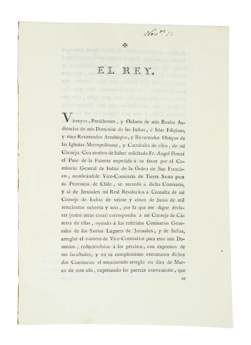 El Rey, 1788.