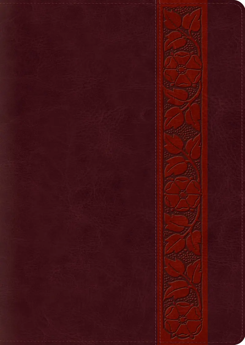 ESV Study Bible/Large Print-Mahogany Trellis Design TruTone